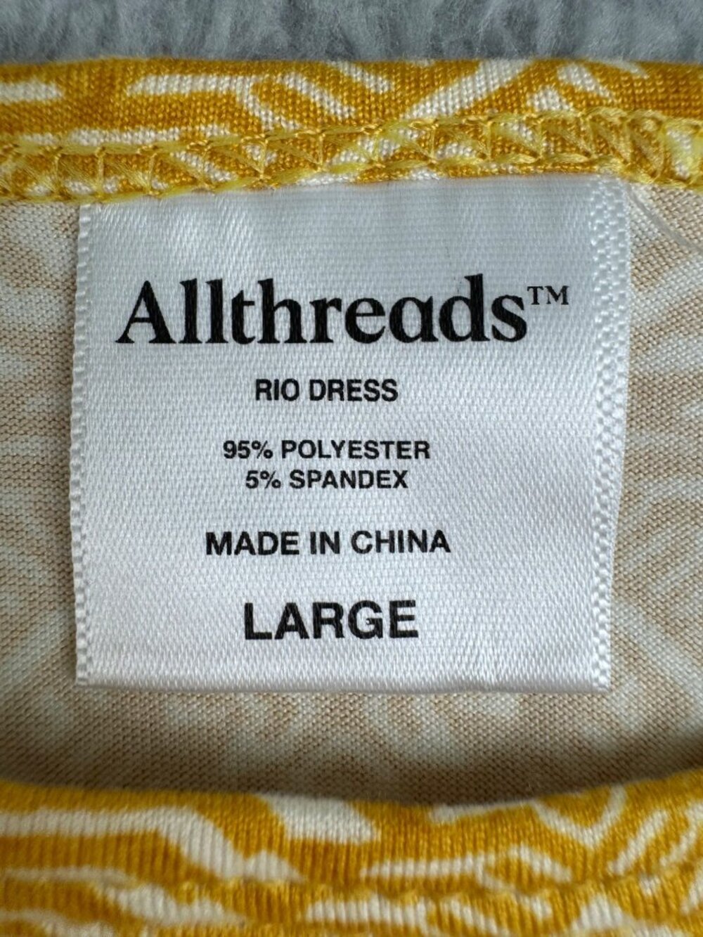 Allthreads Rio Yellow Womens L Diamond Pattern Sleeveless Beach Casual Dress - Picture 2 of 12
